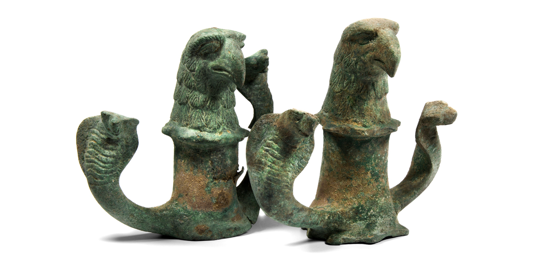 Roman Chariot Mount Pair with Eagle and Cobras